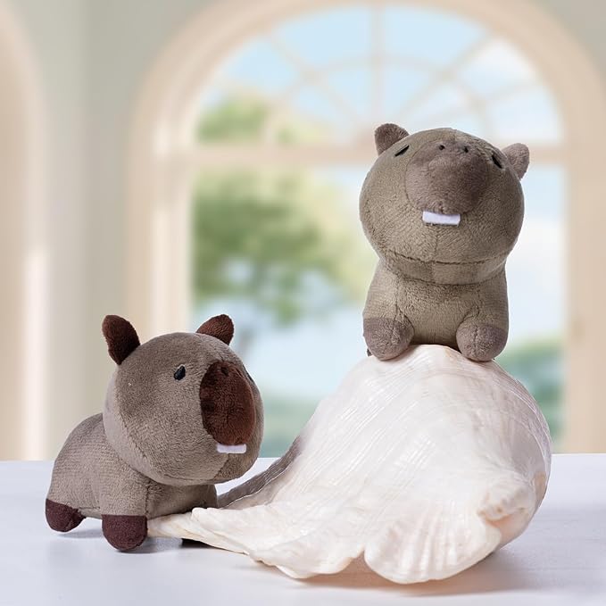 Urdu Blind Box Figures,Cute Fuwafuwa Capybara Series Plush Blind Box,Random Design Action Figures Collectible Toys Home Decorations, Holiday Birthday Gifts,Single Box