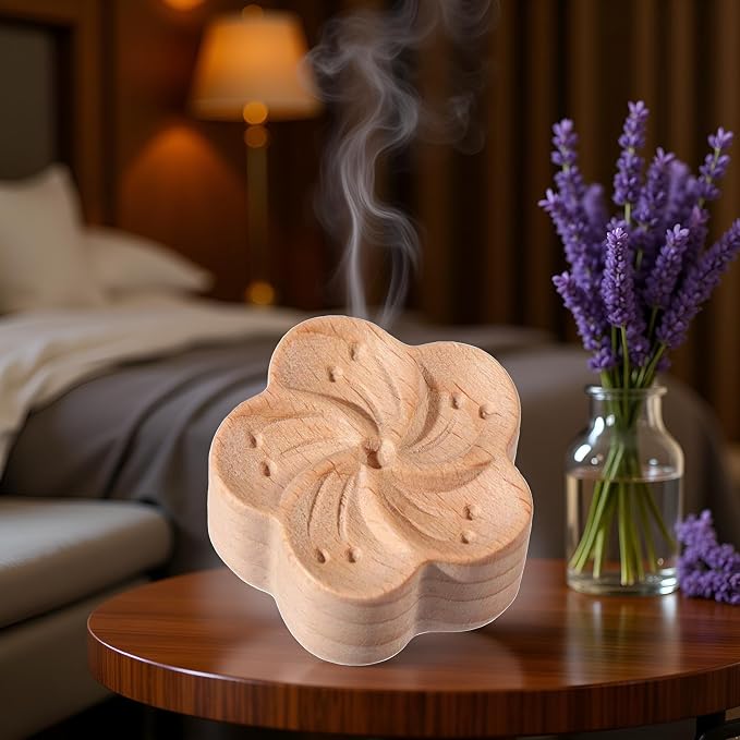 Brown Walnut Essential Oil Diffuser Fragrance Diffused Sleep Aid Aromatherapy, Flower Shaped Essential Oil Diffuser, Diffuser for Stress Relief Diffusers Aromatherapy