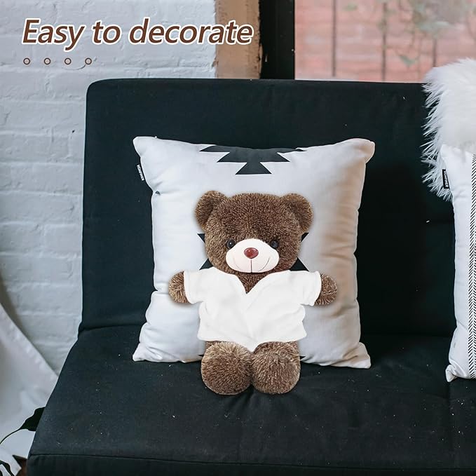 Stuffed Animal Robe Mini Bear Dolls Soft and Comfortable Bath Doll Accessories for Dollhouse Bathroom Props and Dress