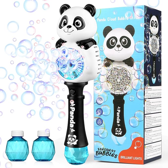 Bubble Wands for Kids Ages 4-8 Years Old: Light Up Bubble Machine Bubble Wand for Parties Outside Toys for Toddlers 3-5 Automatic Bubble Machine Rechargeable Gifts for 3 + Year Old Girl Boy