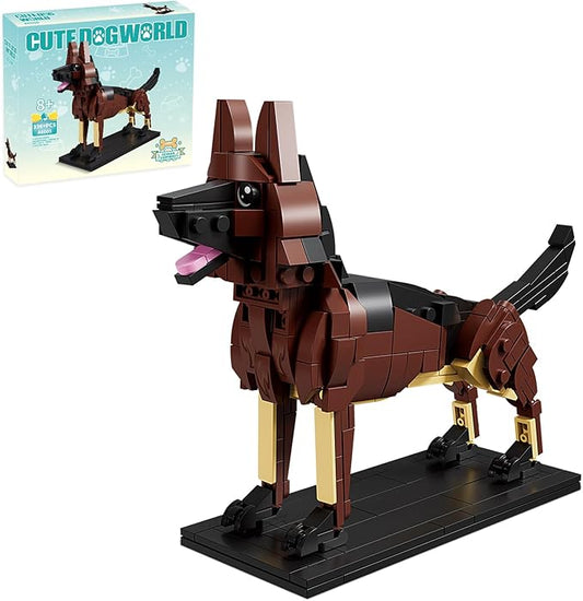KAZI Adorable Dogs Building Toy Set,Dog Gifts for Animal-Lovers,Ideas German Shepherd Dog,Building Set for Girls Boys,Creative Buildable Toys for Kids 8+,Party Favors,Gifts for Halloween Christmas