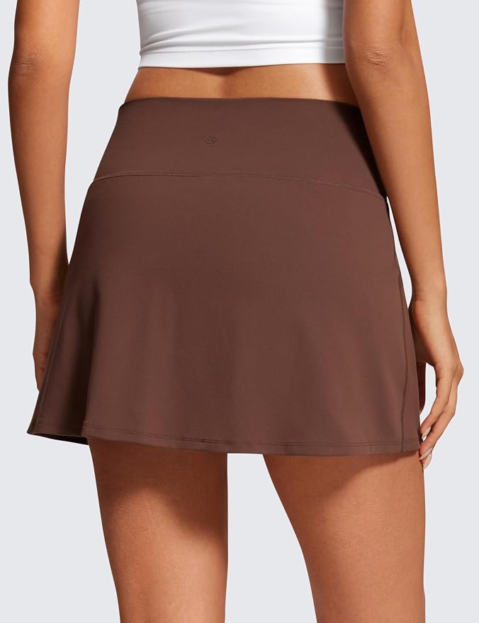 CRZ YOGA Butterluxe High Waisted Tennis Skirts | Built-in Shorts with Pockets, Extremely Soft, Casual, A Line, Stretchy, Mini, Skort for Women