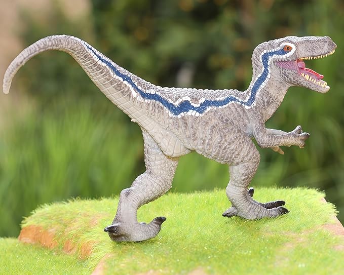 Gemini&Genius Velociraptor Action Figure Toy for Kids, Dinosaur Toy Figurine, Great Birthday Gift, Cake Topper, Role Play, Collection Dino for Kids