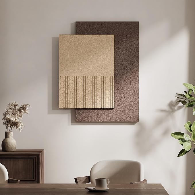 Cuspin Large Brown 3D Textured Wall Art