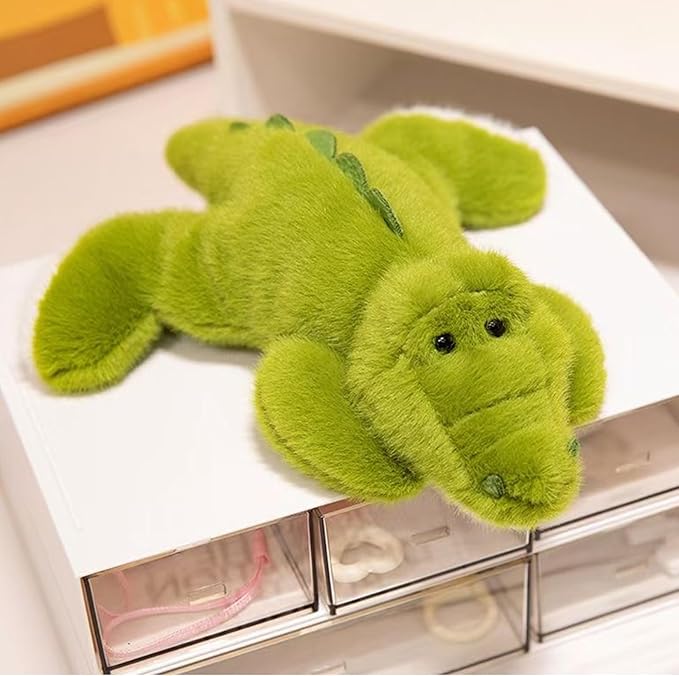7.8in Green Alligator Plush Stuffed Animal Cute Green Alligator Plush Toy Ultra Soft Hugging Gift for Kids Girls Boys (Alligator)