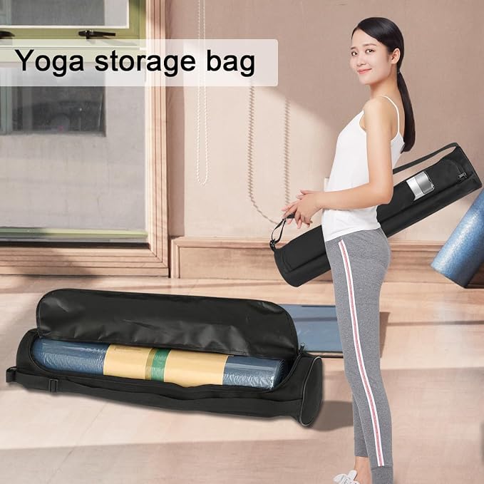 EVEME Yoga Mat Bag for Women & Men,Travel Yoga Gym Bag for 1/4" 1/3" Thick Exercise Yoga Mat,Fitness mat bag,sprot mat pouch