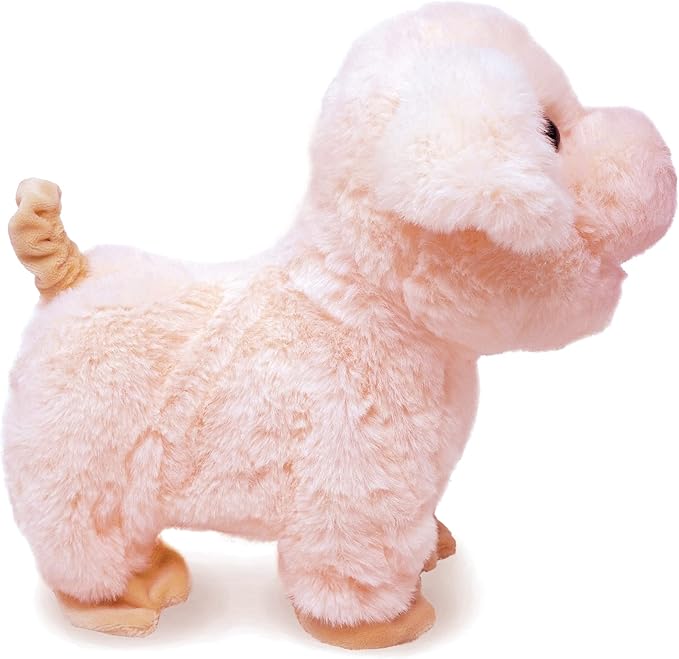 Cuddle Barn - Barnyard Buddies Pig | Animated Piggy Stuffed Farm Animal Plush Toy | Walks and Plays Song Farmer in The Dell, 8 Inches