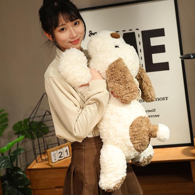Dog Weighted Stuffed Animal, 5.7 lbs 25.5 inch Weighted Dog Plush Toy Large Dog Stuffed Animals Weighted Puppy Plush Animals Pillow Toy Gifts for Adults & Kids, Brown