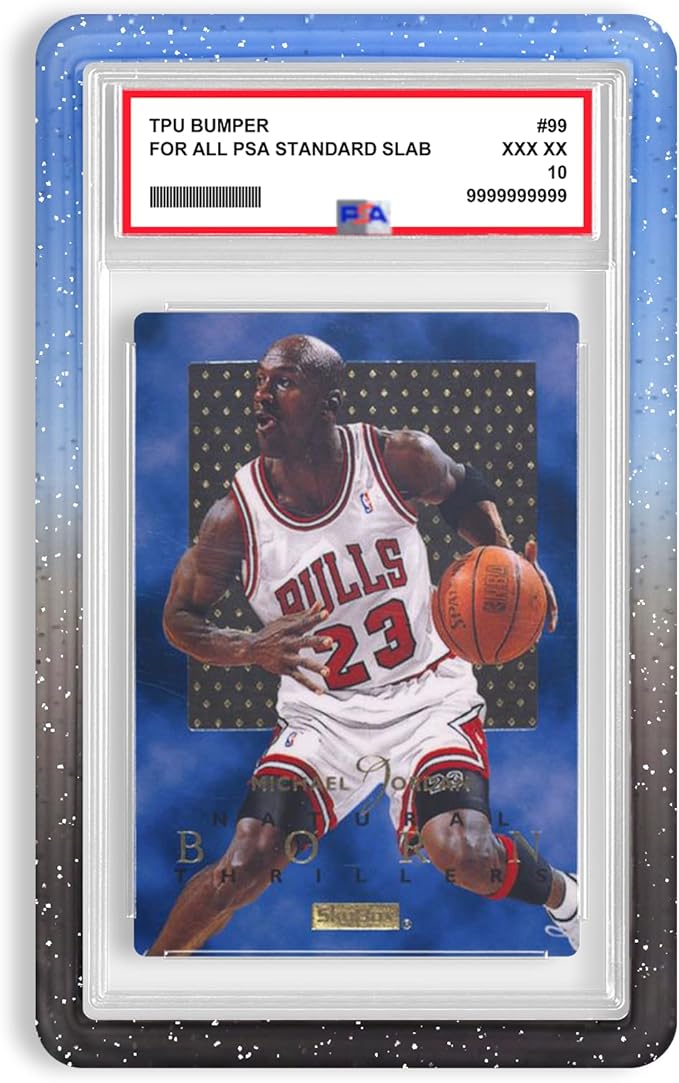 NAKIS Slab Guard for PSA Graded Cards, 1 Pack TPU Slab Protector Graded Bumper Guard for PSA Graded Card Only, Gradient Color Glitter Limited Edition, COLOR3