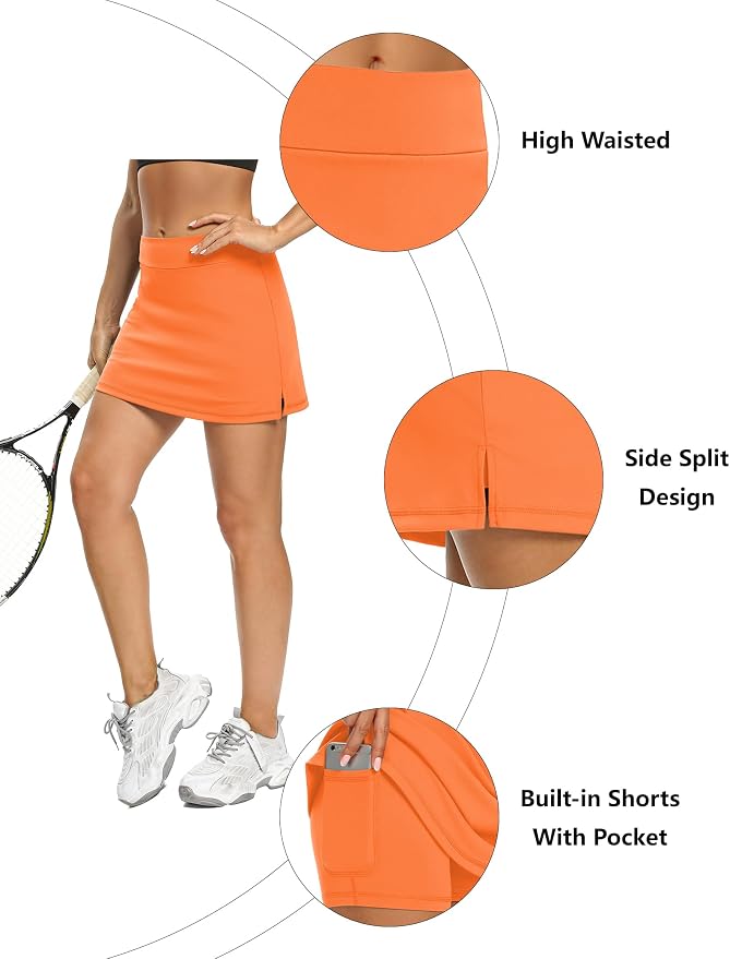 LouKeith Tennis Skirts for Women Golf Athletic Activewear Skorts Mini Summer Workout Running Shorts with Pockets