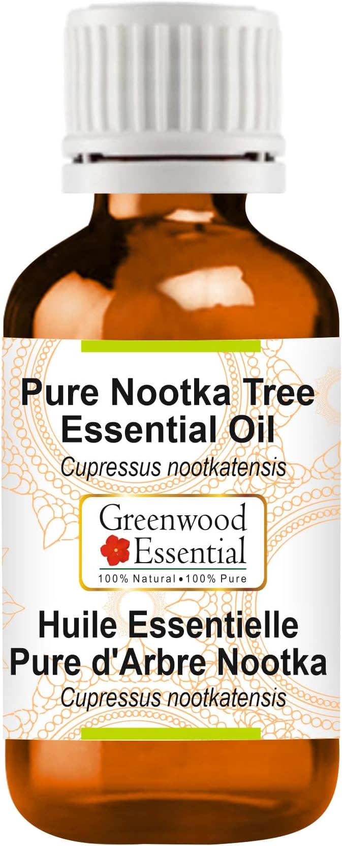 Greenwood Essential Nootka Tree Essential Oil (Cupressus nootkatensis) Pure | Non-Sticky | Non-Greasy | Lightweight | Men & Women | All Skin Types | Steam Distilled 10ml (0.33 oz)