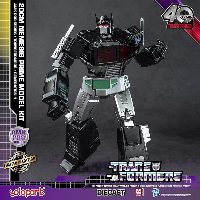 YOLOPARK Transformers G1 Nemesis Prime with Upgraded Weaponry,7.87 Inch Highly Articulated Collectible Transformers Action Figure for Ages 15 and Up,No Converting Transformer Toys