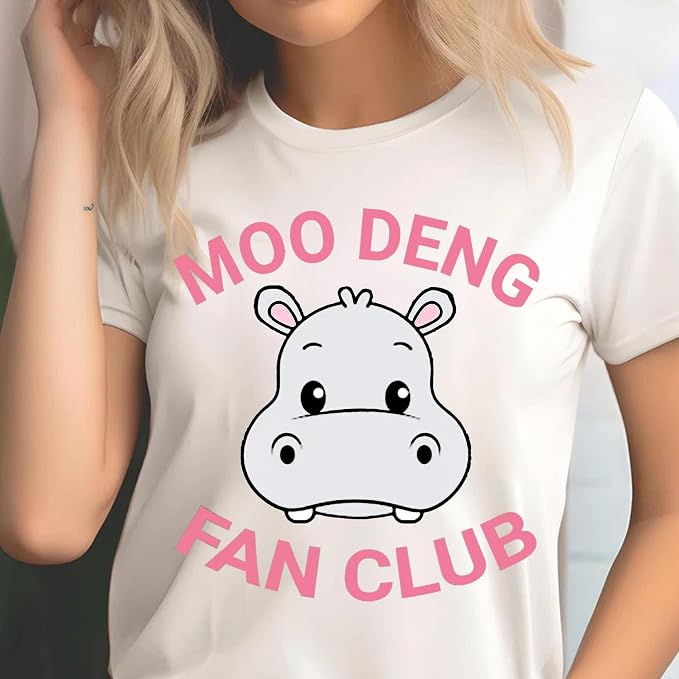 YOUNG GREEN Moo Deng Sweatshirt Moo Deng Bouncy Pig T-Shirt The Cute Baby Hippo Sweatshirt Gift For Moo Deng Lovers