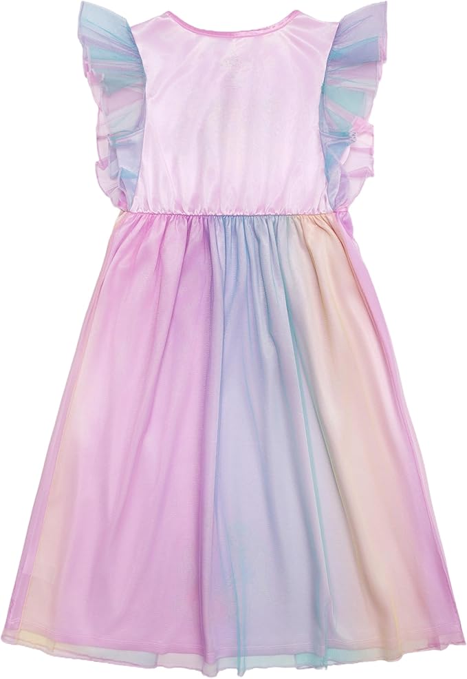 Disney Girls' Princess Dress Nightgown, Fantasy Gown, Soft & Cute Pajamas for Kids