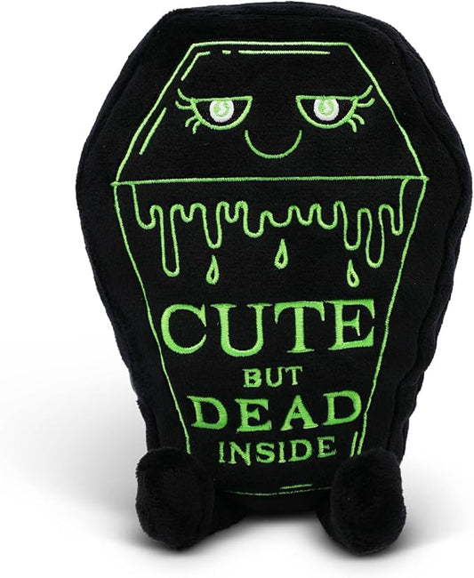 Rest in Plush Collectible – Spooky Cute Stuffed Toy, Soft Halloween Plushie for Collectors, Trick or Treat Gift, Fall Holiday Decoration - Cute But Dead Inside