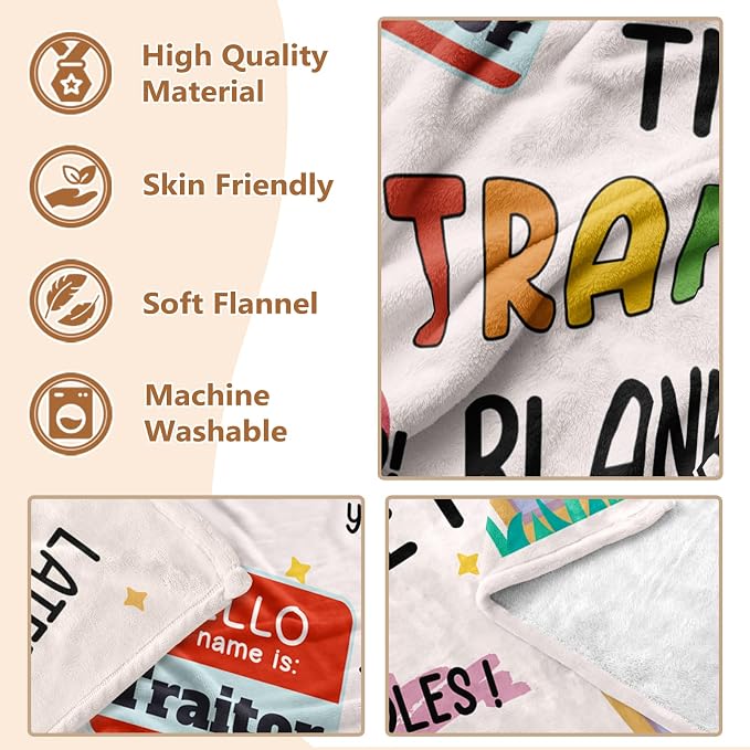 Coworker Leaving Gifts for Women, Farewell Gifts for Coworkers | Goodbye&Going Away Gifts for Coworkers, Leaving Job Gift for Employee Colleague Boss Work Besties - Traitor Blanket 60" X 50"