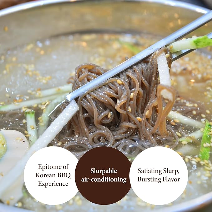 Wang Korean Cold Noodle Naengmyeon with Arrowroot, Simple and Savory, 22 Ounce, 4 Servings