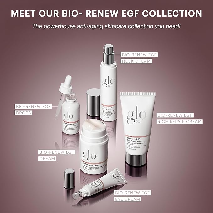 Glo Skin Beauty Bio-Renew EGF Eye Cream - Epidermal Growth Factor Cell Repairing Eye Cream, Combats Signs of Aging By Repairing, Hydrating & Firming Skin