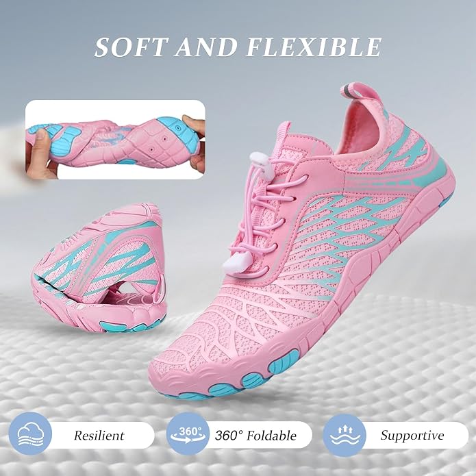Barefoot Shoes for Women & Men, Grounded Walking Hiking Barefoot Shoes, Wide Toe Box Non-Slip Water Athletic Footwear, Comfortable Vitality Barefoot Footwear, Trail Running Sneakers Unisex