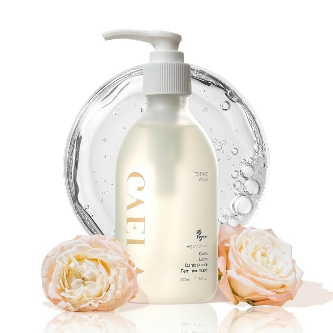 CAELA Feminine Wash Gel, pH-Balanced Formula for Odor Control and Daily Freshness, Triple Lactobacillus Complex, Vegan K-Beauty Intimate Cleanser, Sea Buckthorn & Damask Rose, Sulfate-Free, 6.76 Fl Oz