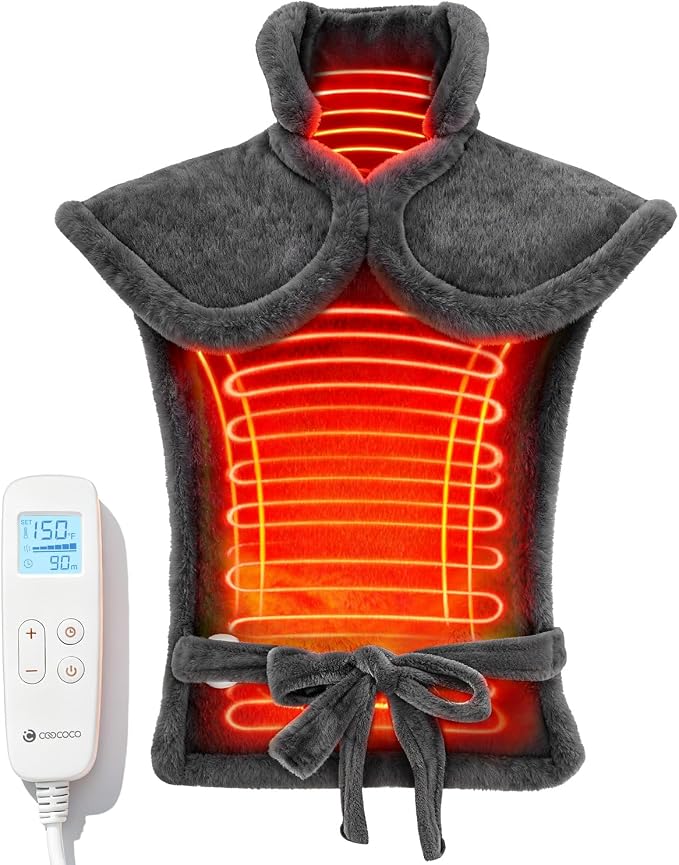 CooCoCo Large Heating Pad for Back Pain Relief, Electric Heat Pad for Neck and Shoulders, FSA Eligible Back Heated Pad, HSA Store Eligible Items, ETL Certified, 24"x33"