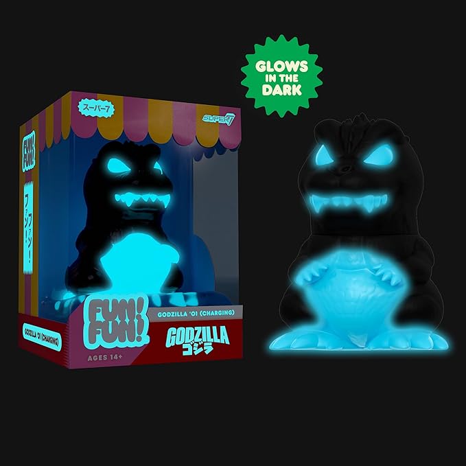 Super7 Fun! Fun! Toho Godzilla 2001 Charging Vinyl Figure - 5" Glow-in-The-Dark Toho Godzilla Action Figure - Classic Movie Monster Fans Collectibles & Retro Toys - Limited Edition - Amazon Exclusive