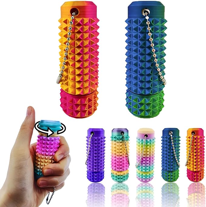 2 Packs Little Ouchies Pain Stim Fidget Toy, 3D Printed Fidget Toys Anxiety Relief Items,Handheld Fidget Toys,Adults & Teens Promotes Focus,Novelty Stress Relief for Christmas Birthday Gift (XU BG+RG)