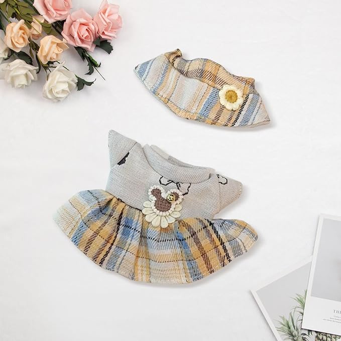 17cm Doll Clothes Set (No Doll) – 3-Pack Handmade Outfits with Accessories for 6.7” Dolls, Premium Cotton Clothing with Gift-Ready Packaging, Perfect for Dress-Up and Collectors (F11, 3)