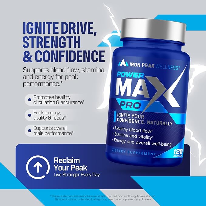 Testosterone Booster Pills for Men - Male Enhancing Supplement - Fast Acting Blood Flow, Muscle Growth, Strength, Energy, Libido, Endurance, Workout - Natural Performance Test Boost - 60 Day Serving