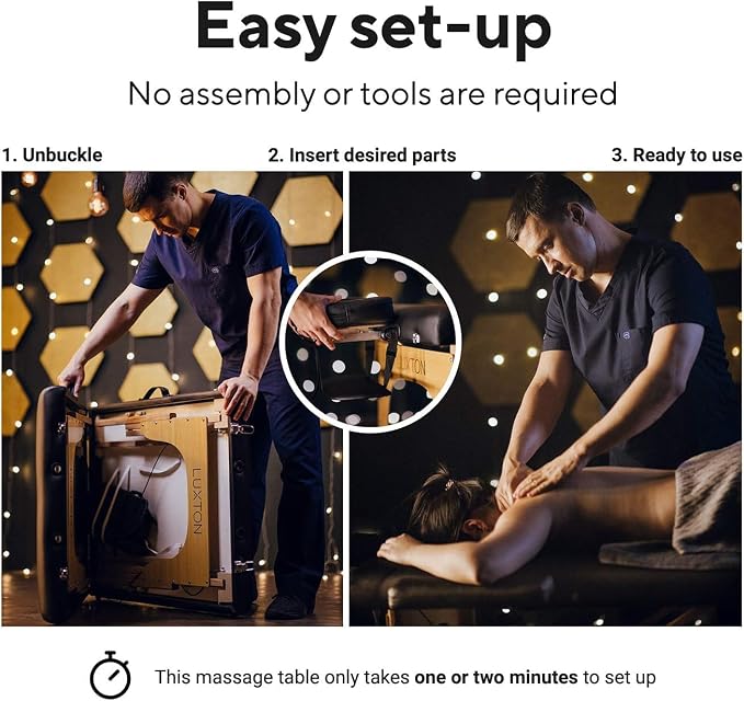Premium Foam Massage Table Portable Foldable Massage Bed Height Adjustable, 72 Inches Long 27 Inches Wide Home Salon Spa Bed Tattoo Table with Accessories & Carrying Case, Easy Set Up