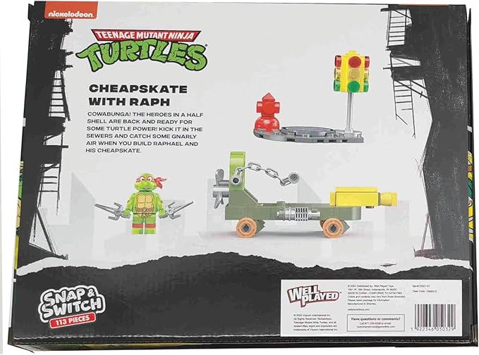 Snap & Switch Teenage Mutant Ninja Turtles Cheapskate with Raph Playset - Buildable Toy Set for Fun-Filled Adventures - Ages: 6+