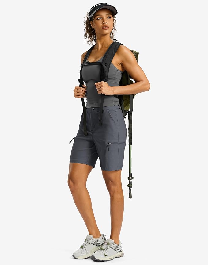G Gradual Women's 7"/9" Hiking Cargo Shorts Quick Dry Lightweight Golf Outdoor Work Summer Travel Shorts with Pockets