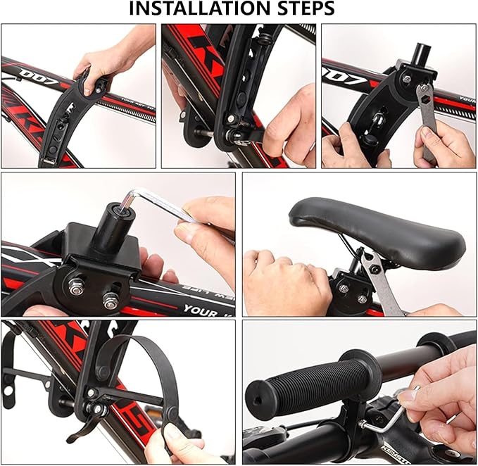 Himiway Kids Bike Seat with Handlebar, Detachable Front Mounted Child Bicycle Seats with Foot Pedals for Children 2~5 Years, Toddler Bike Seat Attachment for Adult Bike Mountain Bike