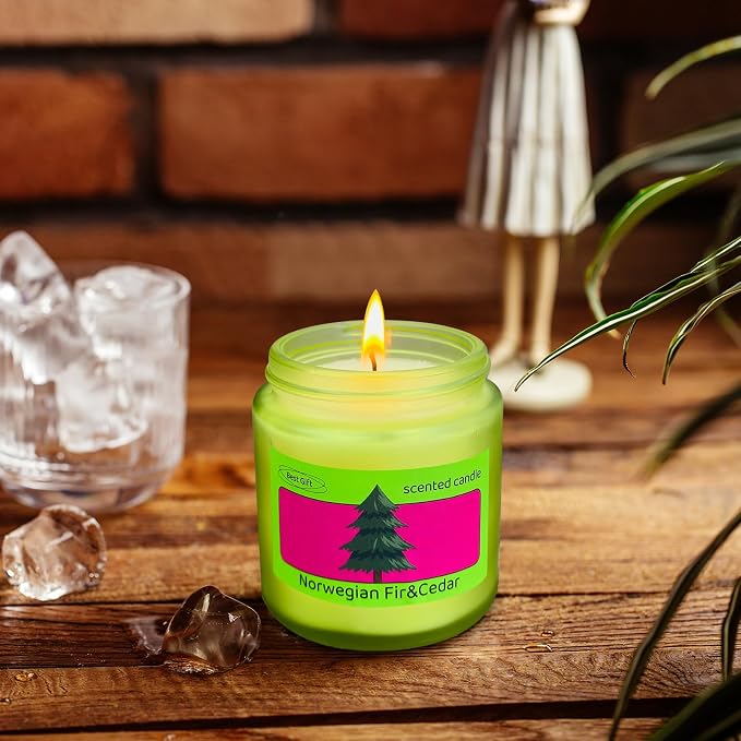 12 Pack Candles Colored Frosted Jar Aromatherapy Candle Gifts for Women, Natural Soy Wax Candle Set, Scented Candles Set for Birthday Valentine Mother's Christmas Day Present