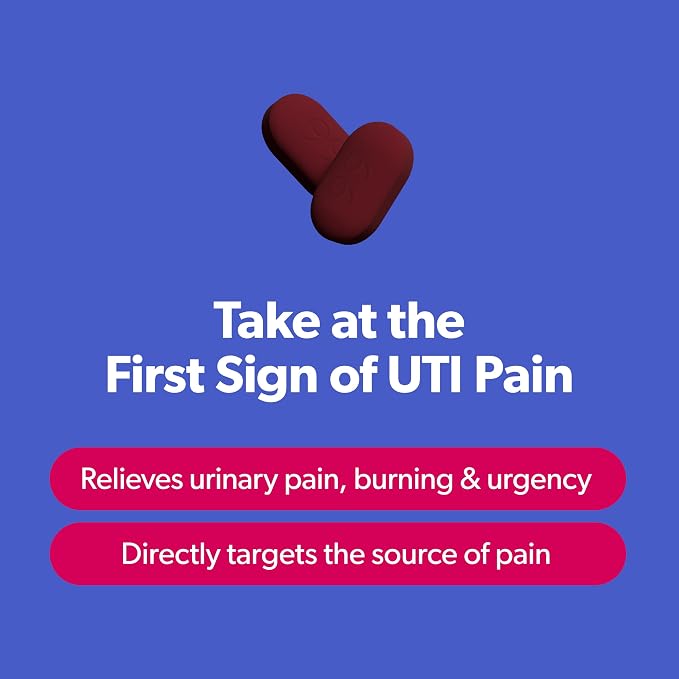 Azo, Urinary Pain Relief Maximum Strength, Fast relief of Uti Pain, Burning and Urgency, Targets Source of Pain, #1 Most Trusted Brand, 24 Count