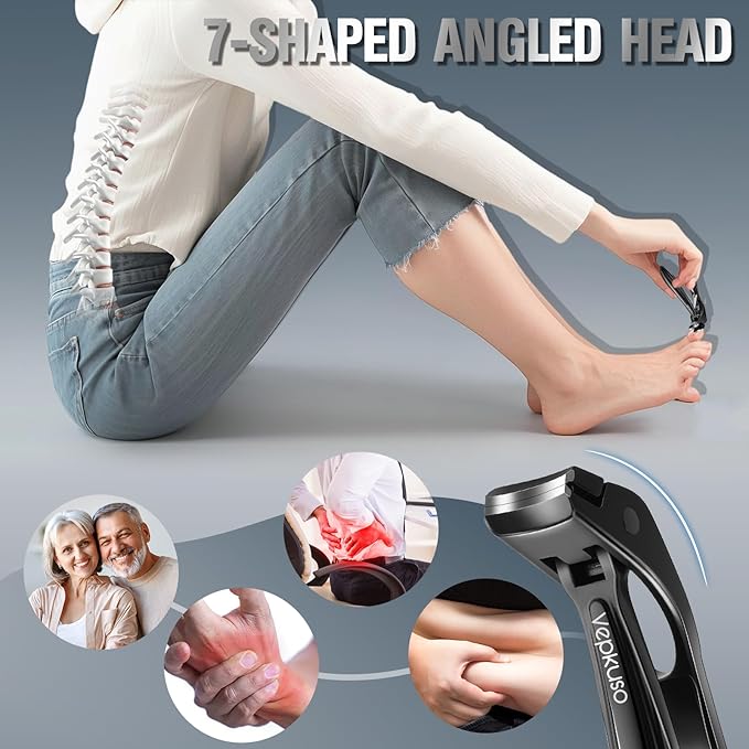 Toenail Clippers for Seniors & Thick Nails - Professional Stainless Steel Nail Clippers for Thick Toenails - Toenail Clippers with Wide Jaw - Men, Women, Elderly Manicure Set