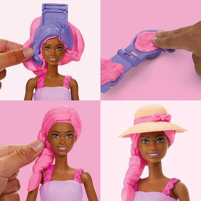 Play-Doh Barbie Garden Party Designer Doll, Make Doll Clothes with Modeling Compound & 10 Fashion Accessories, Arts & Crafts for Girls & Boys 5+ (Amazon Exclusive)