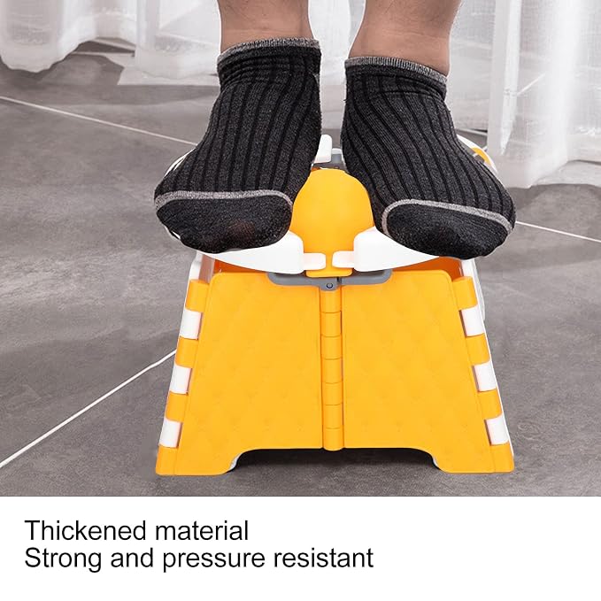 Foldable Toddler Toilet Portable Potty Training Seat with Bag Portable Car Baby Potty Chair for Indoor and Outdoor Travel Camping(Orange Hard Pad)