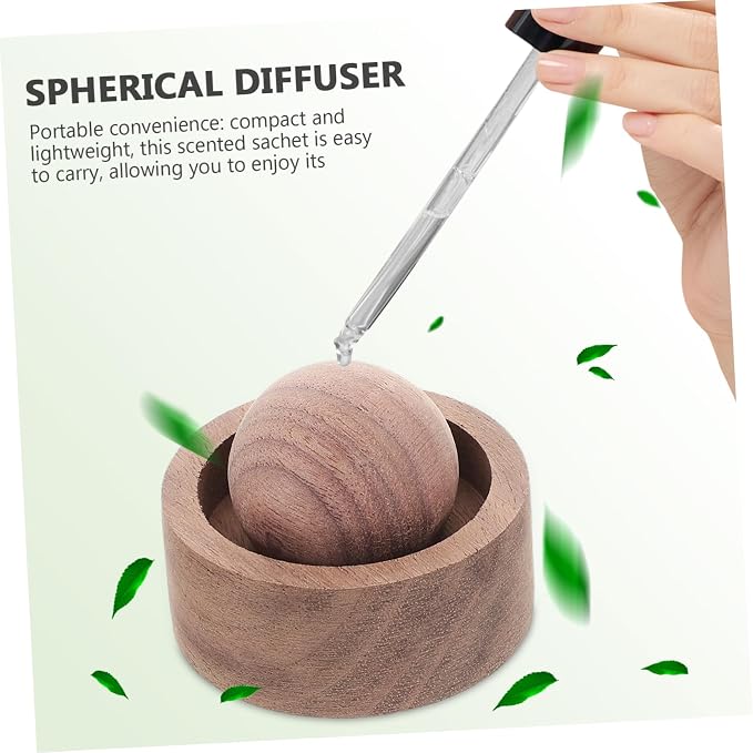 FRCOLOR Essential Oil Diffuser Indoor Fragrance Diffuser Portable Car Air Freshener Aromatherapy for Home Office Compact 1.96In Sphere