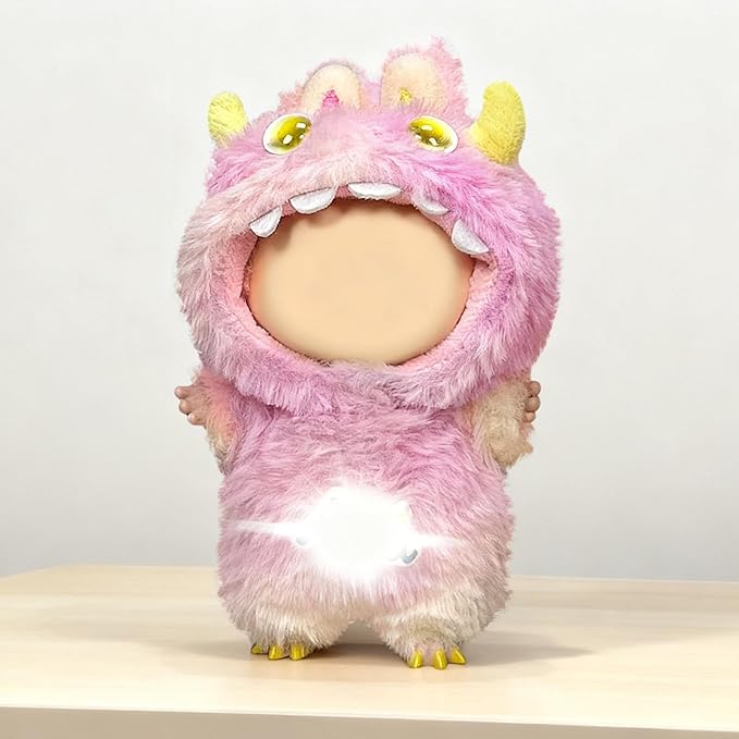 Clothes Fit for 21CM Doll, Fashion Doll Clothes Outfit Set Cute Theme Designer Toys Dress Accessories for Collector Fans Display (Pink Monster)