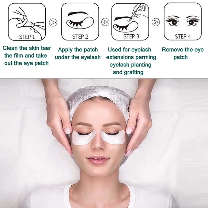 50 Pairs Under Eye Pads, Eyelash Extension Eye Pad for Lash Extensions, Hydrogel Eye Patch DIY False Eyelash Lash Extension Makeup Eye Gel Pad