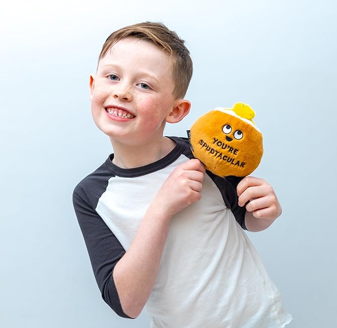 Potato Plushie - You're Spudtacular Punny Potato Plush, Cute Food Plushie Gift for Kids
