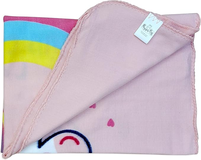 Girls Pink Fleece Soft and Cozy Throw Blanket (40" x 60) (Peppa-5)