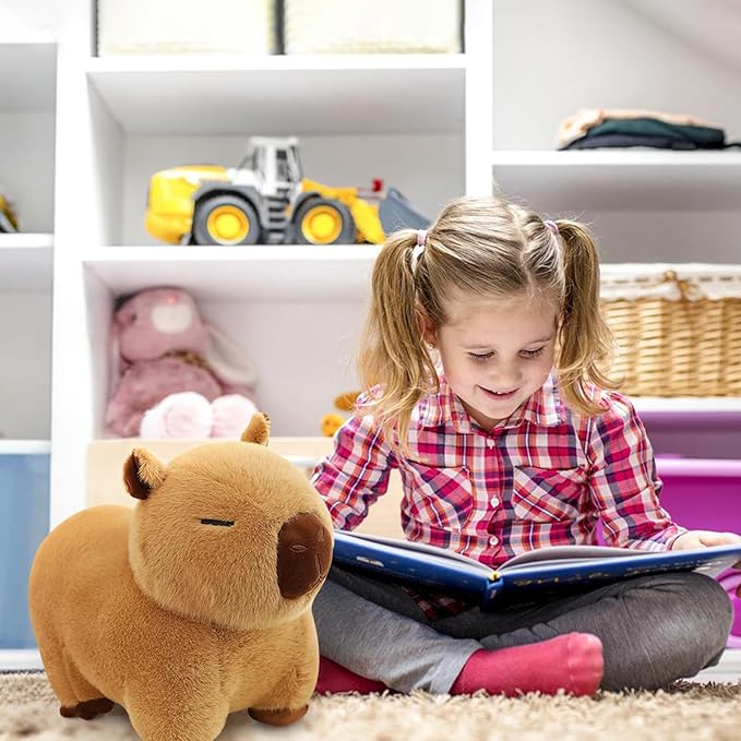 Ditucu Capybara Plush 11 inch Cute Capibara Stuffed Animal Soft Plushies Toys Gifts for Kids Brown