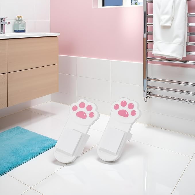 2Pcs White Cute Toilet Seat Lifter Cartoon Lovely Cat Paw Toilet Lid Lifter Toilet Seat Handle Seat Cover Lifter Avoid Touching Toilet Seat Lid Toilet Seats