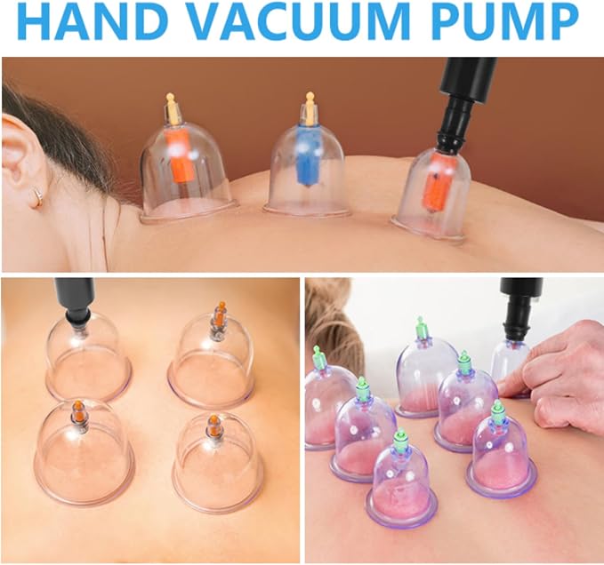 NOLITOY Cupping Device Hand Pump Vacuum Cupping Pump Vacuum Cupping Tool Handheld Handle Black, 18.00X6.00X3.50CM