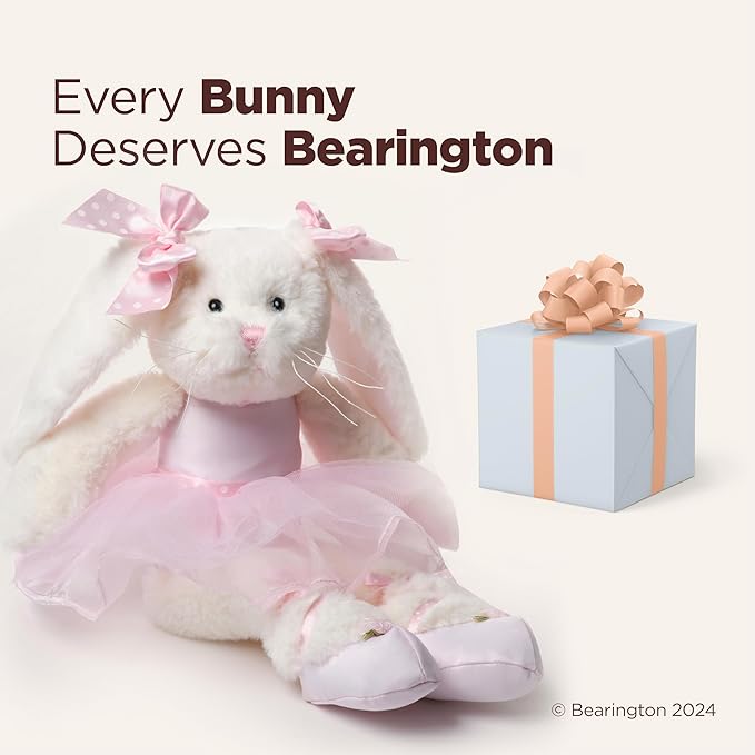 Bearington Collection Ballerina Stuffed Animal - Ballet Doll - Dance Recital Gifts for Girls - Bunny Lilly - 15"