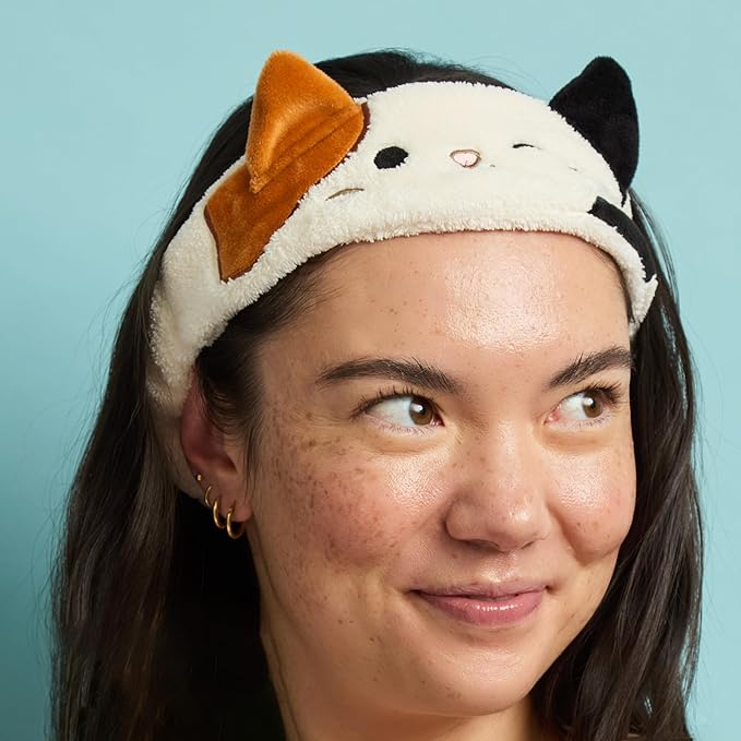 TONYMOLY x Squishmallows Cam Spa Day Set | Hydrating Coconut Eye Mask + Plush Cat Spa Headband | Limited Edition Holiday Gift Set for Relaxation, Skincare, and Self-Care at Home