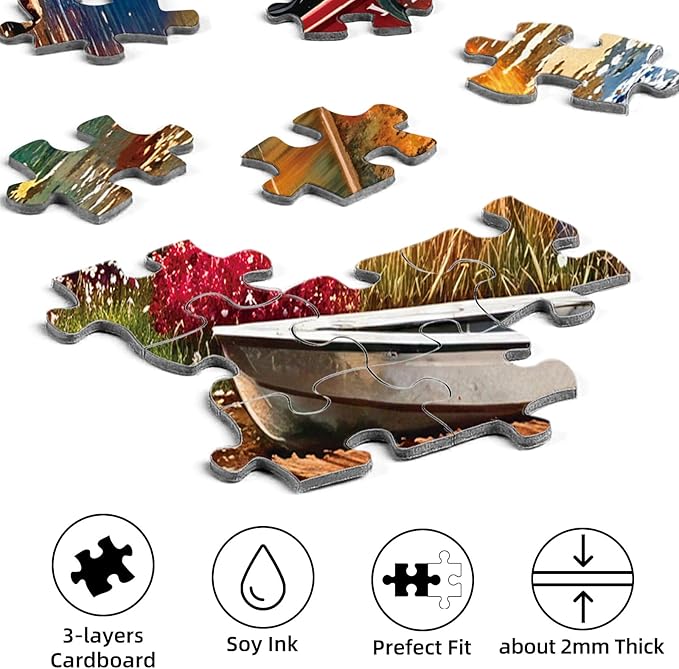 Sutinban Lake at Sunset Puzzles for Adults 1000 Pieces, Challenging Colorful Jigsaw Puzzles 1000 Pieces,Fall Nature Landscape Great Gift Decor Puzzles for Adults &Family &Friends