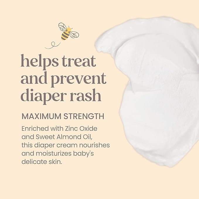 Burt's Bees Baby Diaper Rash Ointment, Maximum Strength, 40% Zinc Oxide, 100% Natural Origin, Pediatrician Tested, Net Weight 3 Ounces, Pack of 14